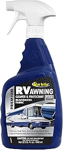STAR BRITE Premium RV Awning Cleaner & Protectant Spray - Powerful Stain Remover for Fabric & Vinyl Awnings, Ideal for Outdoor Furniture & RV Fabrics - 32 OZ (071332)