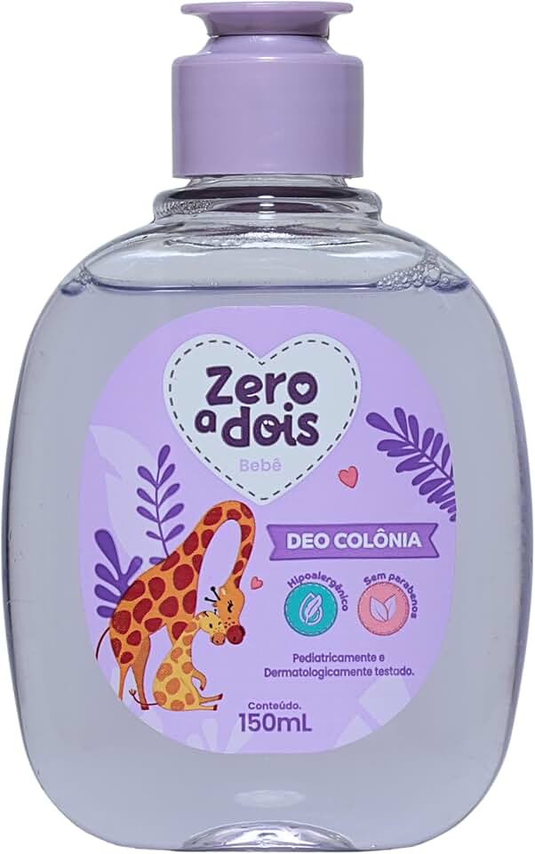 Zero a Dois, Colônia Infantil, Aroma Baby Lavanda, 150ml