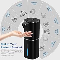 Vista 2 de Automatic Liquid Soap Dispenser, 9 Adjustable Levels, 380ml/12.8oz, Auto Touchless Hand Soap or Dish Soap Dispenser,USB Rechargeable Dispenser,Wall