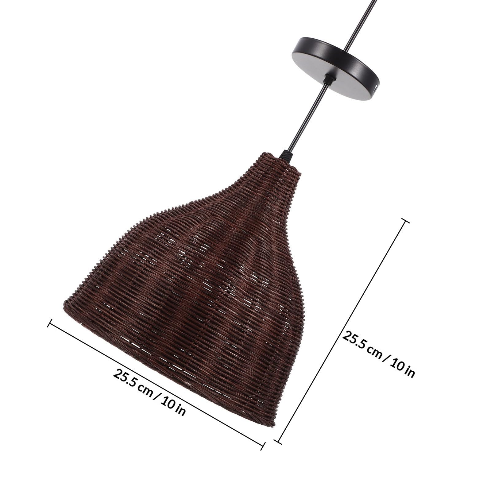 Marrón Pantalla de Ratán Decorativa Lámpara, Colgante