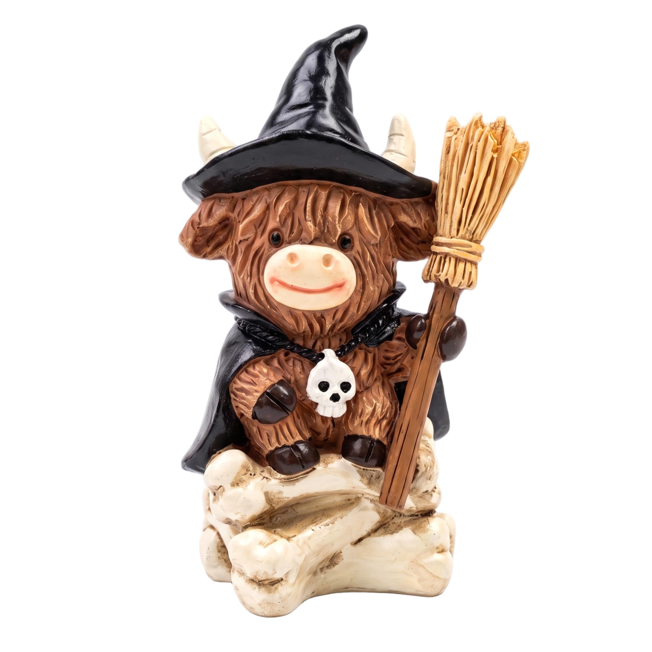 Sjfbebsy Highland Cow Figurines Set Halloween Indoor Mini Decor