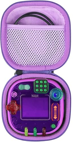 co2crea Estuche de viaje rígido de repuesto para juego de aprendizaje manual Leapfrog Rockit Twist (funda negra + interior morado)