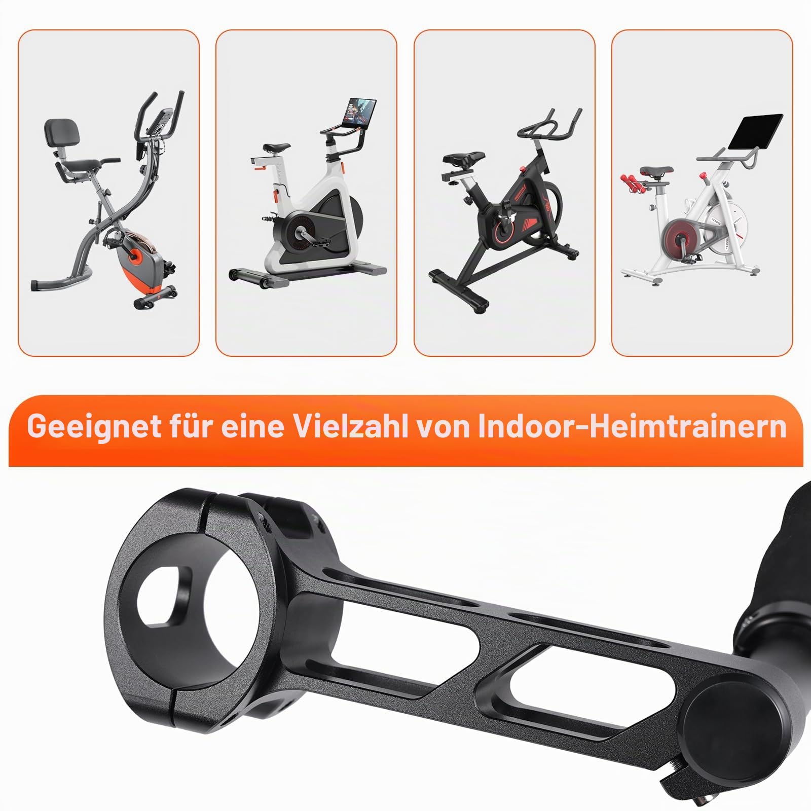1 Paar Lenkerverlängerung, für Lenkerverlängerungen für Indoor-Übungen, neue Lenkerverlängerungen für Peloton, kompatible Fahrräder, Schwarz