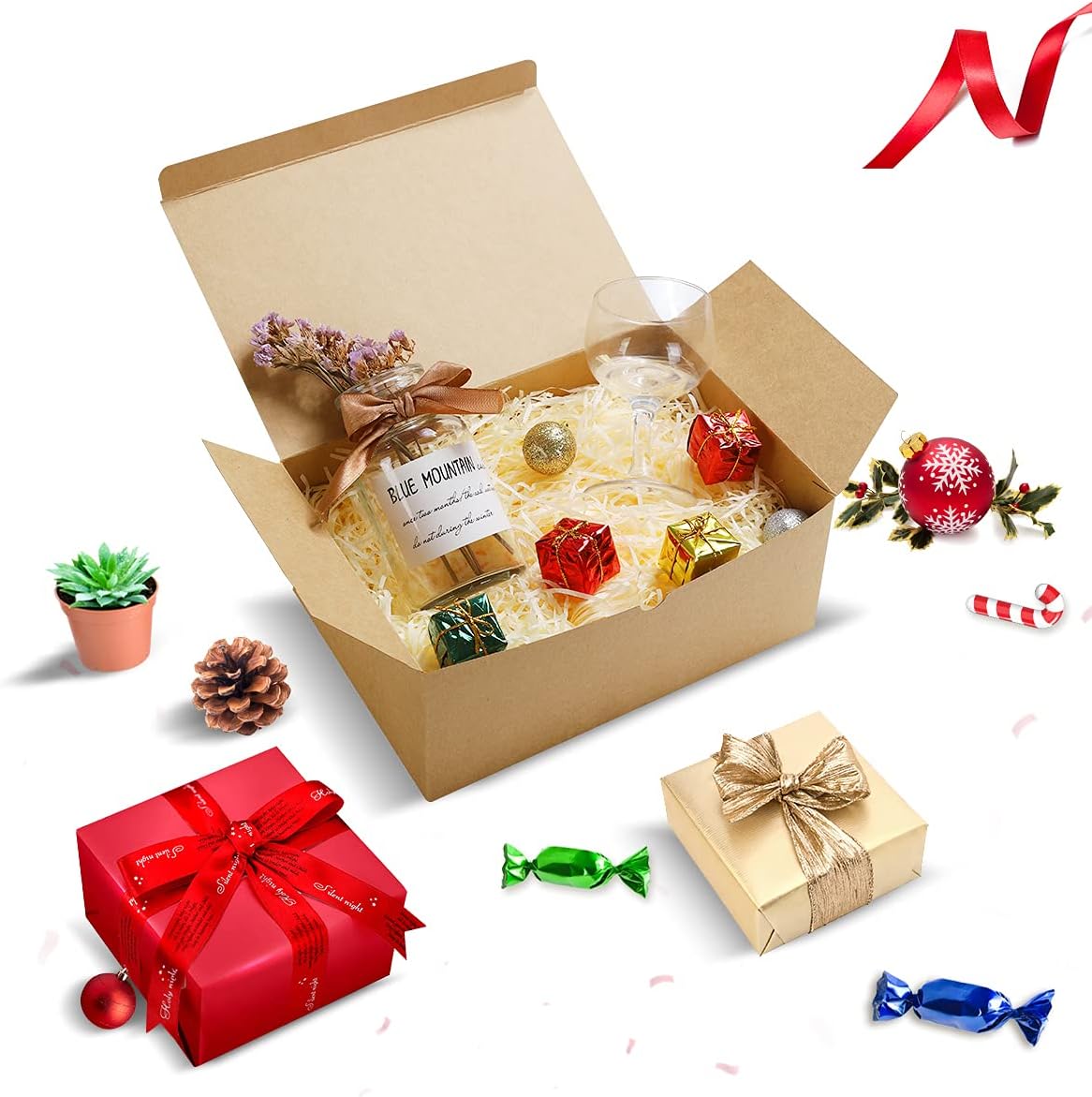Brown Boxes. Inches ， Paper Box with Lids for Bridesmaid