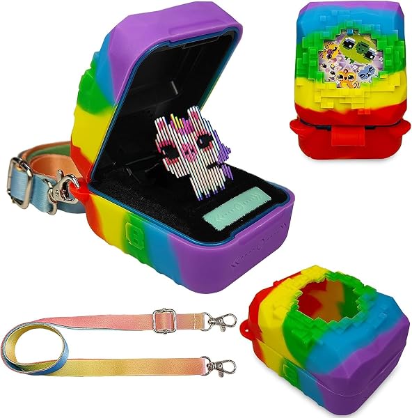 Silikonhülle für Bitzee Magicals Interaktives Spielzeug Digitales Haustier, Schutzhülle für Bitzee Magicals mit Lanyard, Neues Bitsy Elektronisches Virtuelles Haustier(Nur Silikonhülle) - 1