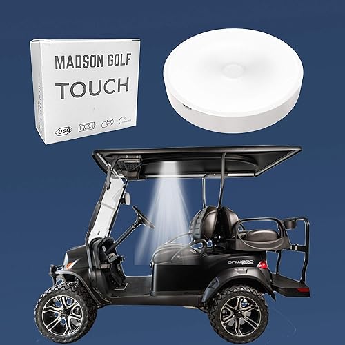 Palo de techo universal para carrito de golf en cualquier lugar, luz LED de un solo toque se adapta a carritos Club Car, adelante, precedente, EZGO,