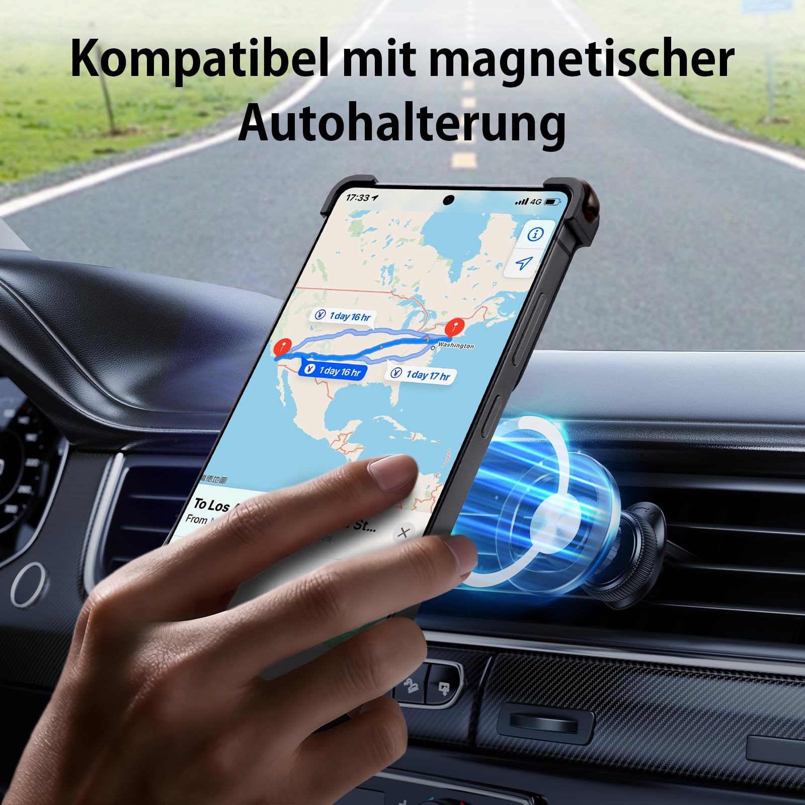 Coque de protection Z Shape pour Samsung Galaxy S26 Ultra sans cadre - Avec Magsafe - Rotation à 360° - Support magnétique - En aluminium fin - Anti-chocs - Noir