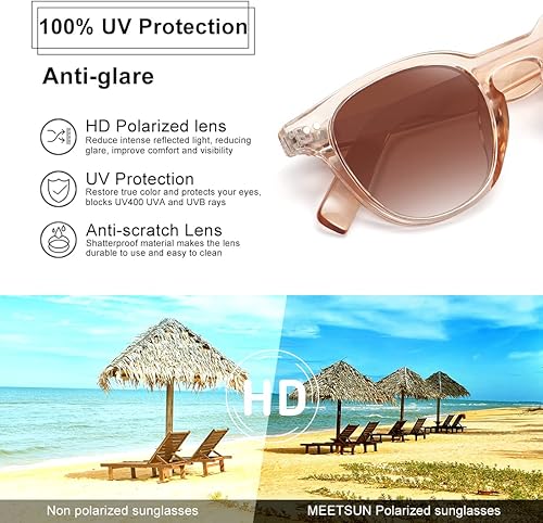 Miniatura 7 de MEETSUN Vintage Round Polarized Sunglasses for Women Classic Small Retro Shades UV400 Protection