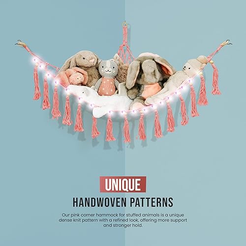 Miniatura 8 de Hamaca de animales de peluche  Esquina de hamaca de peluche rosa  Almacenamiento de animales de peluche  Almacenamiento de animales de peluche