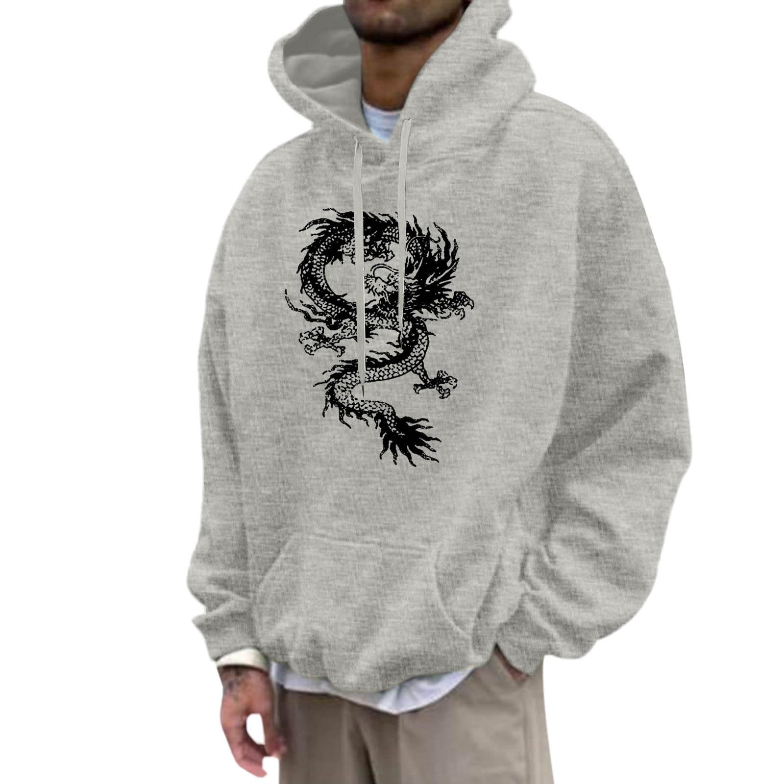 Genérico Sudaderas con Capucha De Manga Larga para Hombre Sudaderas con Capucha para Hombre Jersey Suéter Sudadera Sudadera De Cuello Redondo Polar Peso Medio Talla Normal O Y Larga