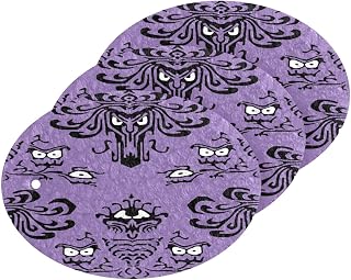Scrub Sponge Halloween Kitchen Washing Dishes Cleaning Sponges Purple Haunted House Non Scratch Sponge for Kitchen Dish Countertops Sinks Floors Showers Tile Sinks 3 Pack