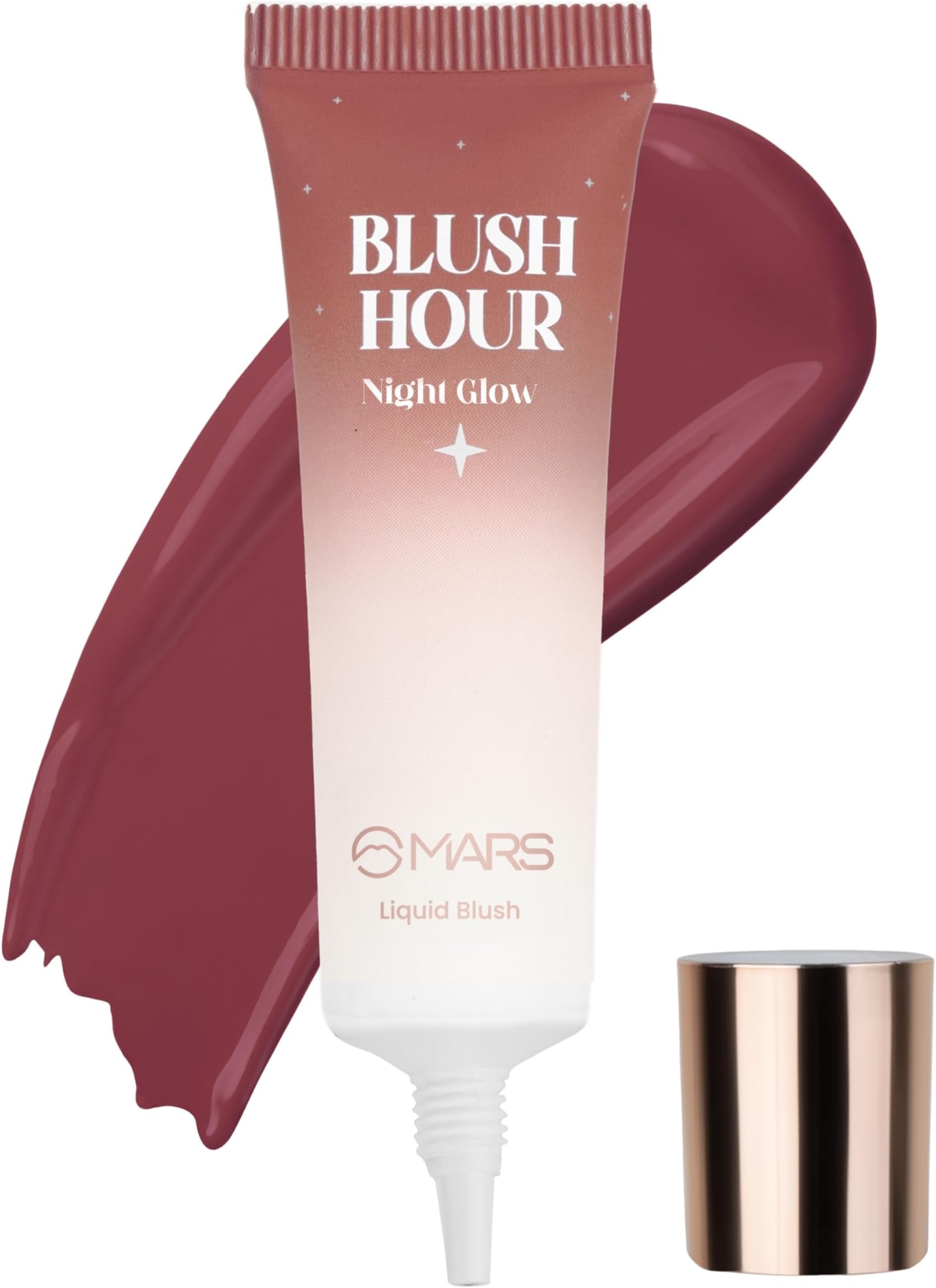MARS Liquid Blush Hour (12 ml) (06-NIGHT GLOW) | Dewy-Matte Finish | Highly Pigmented | Lightweight & Long-Lasting Formula | Effortless Application