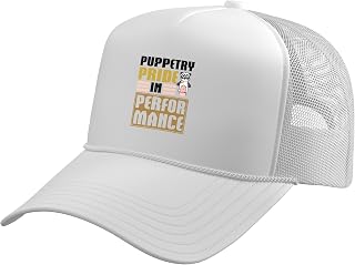 Puppeteering Hand Puppet Ventriloquist Puppetry Trucker Hat with Adjustable Mesh Back