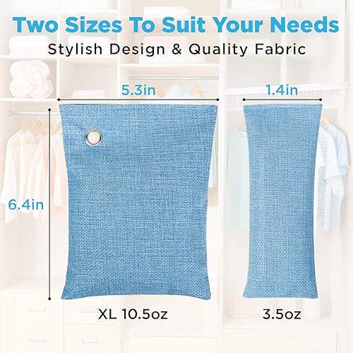 Miniatura 8 de Bolsas desodorantes para armario y cajones (paquete de 4)  Absorbe y elimina naturalmente los olores del armario, 2 desodorantes de armario XL y