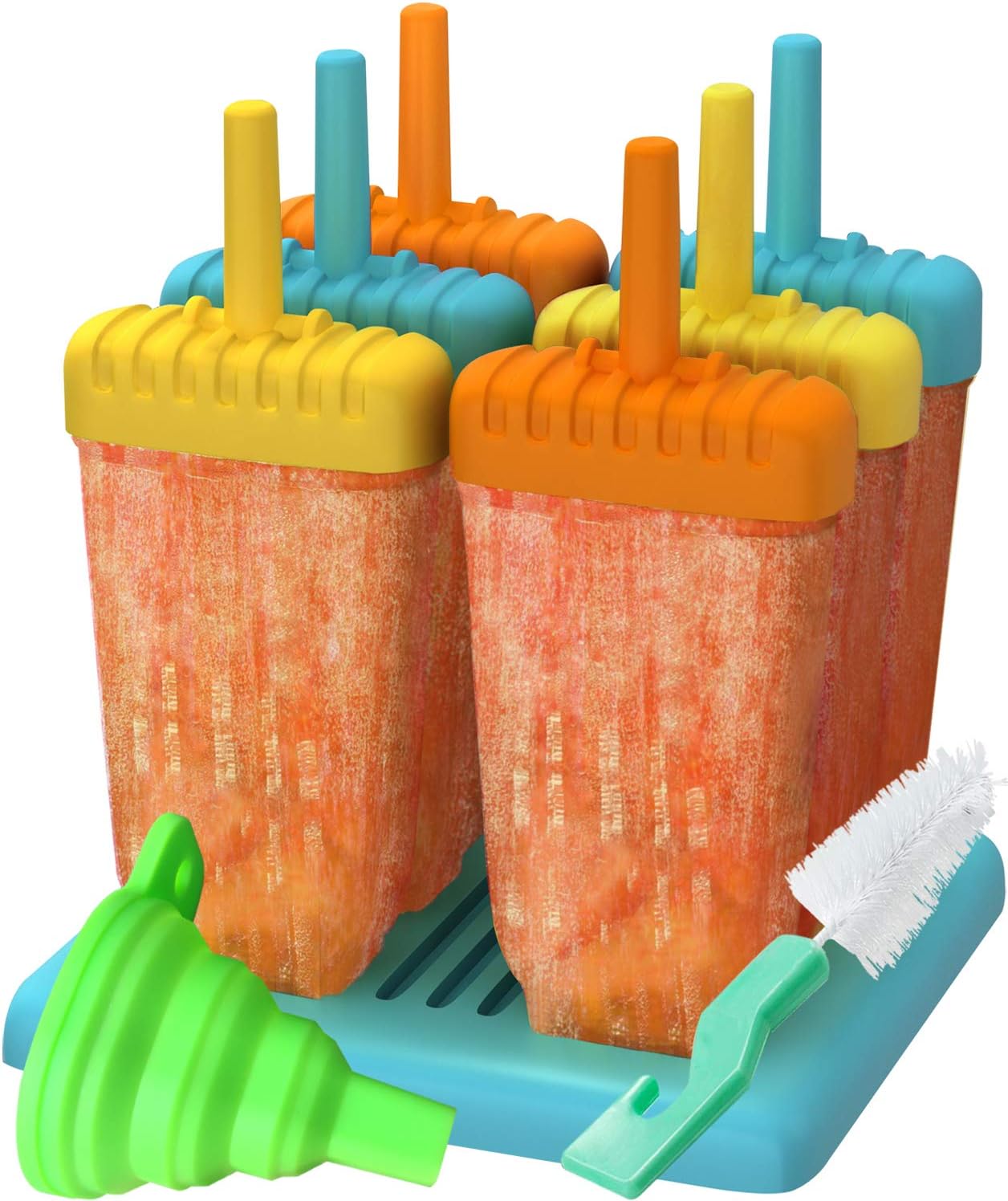 Ozera Reusable Popsicle Molds Ice Pop Molds Maker Set of