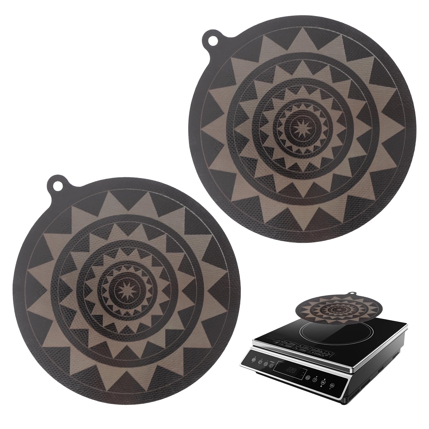 Tappetini Protettivi Per Piano A Induzione In Silicone Termocromico 24 Cm (2 Pezzi) - Antiscivolo, Lavabili, Proteggono Dai Graffi