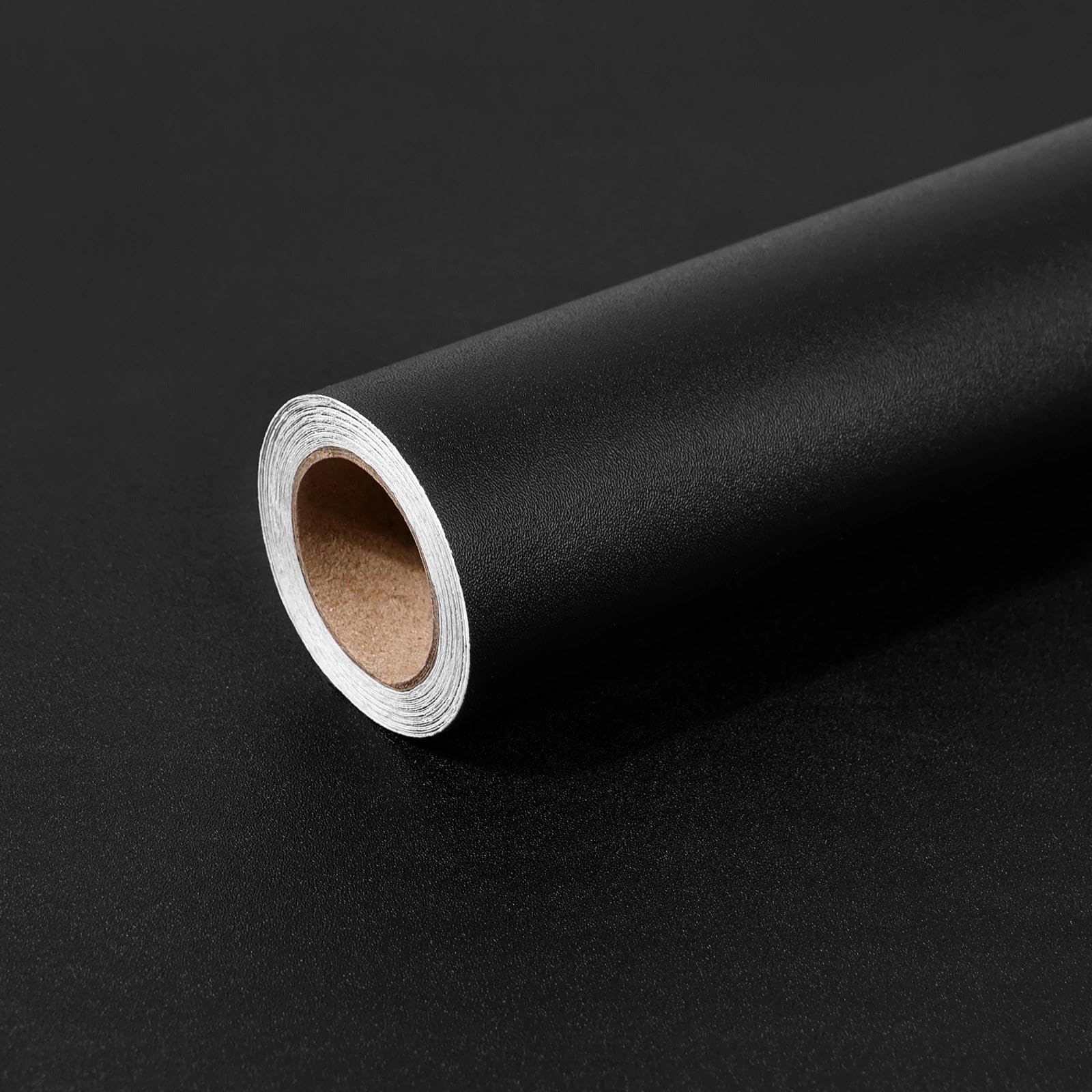 wishFIRE Black Contact Paper 40cm x 1200cm Peel and Stick Wallpaper Vinyl Waterproof Contact Paper for Countertops Wall Covering Kitchen Living Room Bedroom