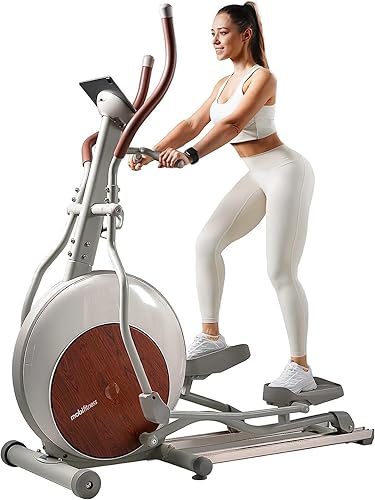 mobifitness Elliptical Machine for Home, 3-in-1 Elliptical Training Machine with 24 Resistant Levels & Quiet Magnetic Driving System, Cardio