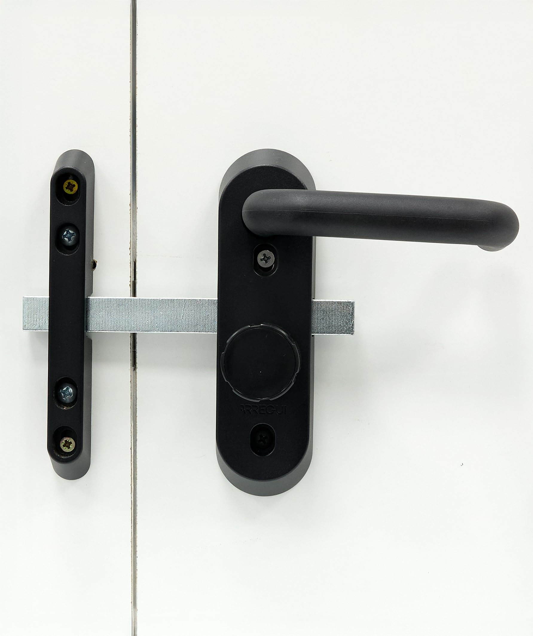 ARREGUI Duplex MMT7214 Sistema di Chiusura per Porte Cantina | Soluzione di Sicurezza Completa con Chiavistello Integrato e Cilindro | 5 Chiavi Incluse | per Porte da 72 mm