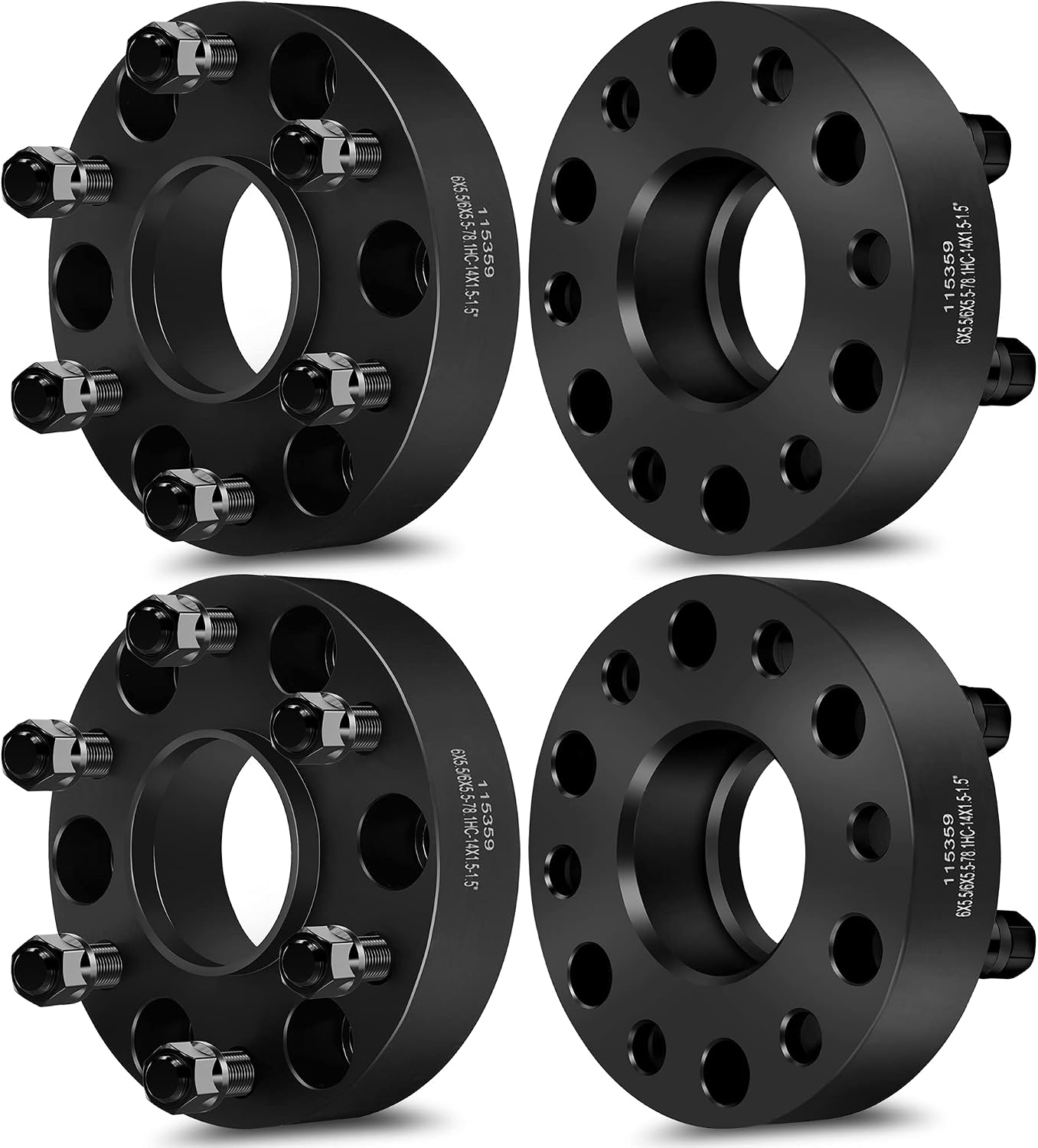 ECCPP 4X 1.5 inch Wheel Spacers Adapters hub Centric 6x5.5 to 6x5.5 6x139.7mm to 6x139.7mm 14x1.5 Studs for 1999-2018 for Silverado 1500 Wheel Spacers 1995-2018 for Tahoe Wheel Spacers