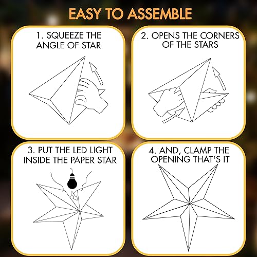 Miniatura 6 de GalaxyArts - Chakra (rojo, mediano) - Linterna de estrella de papel