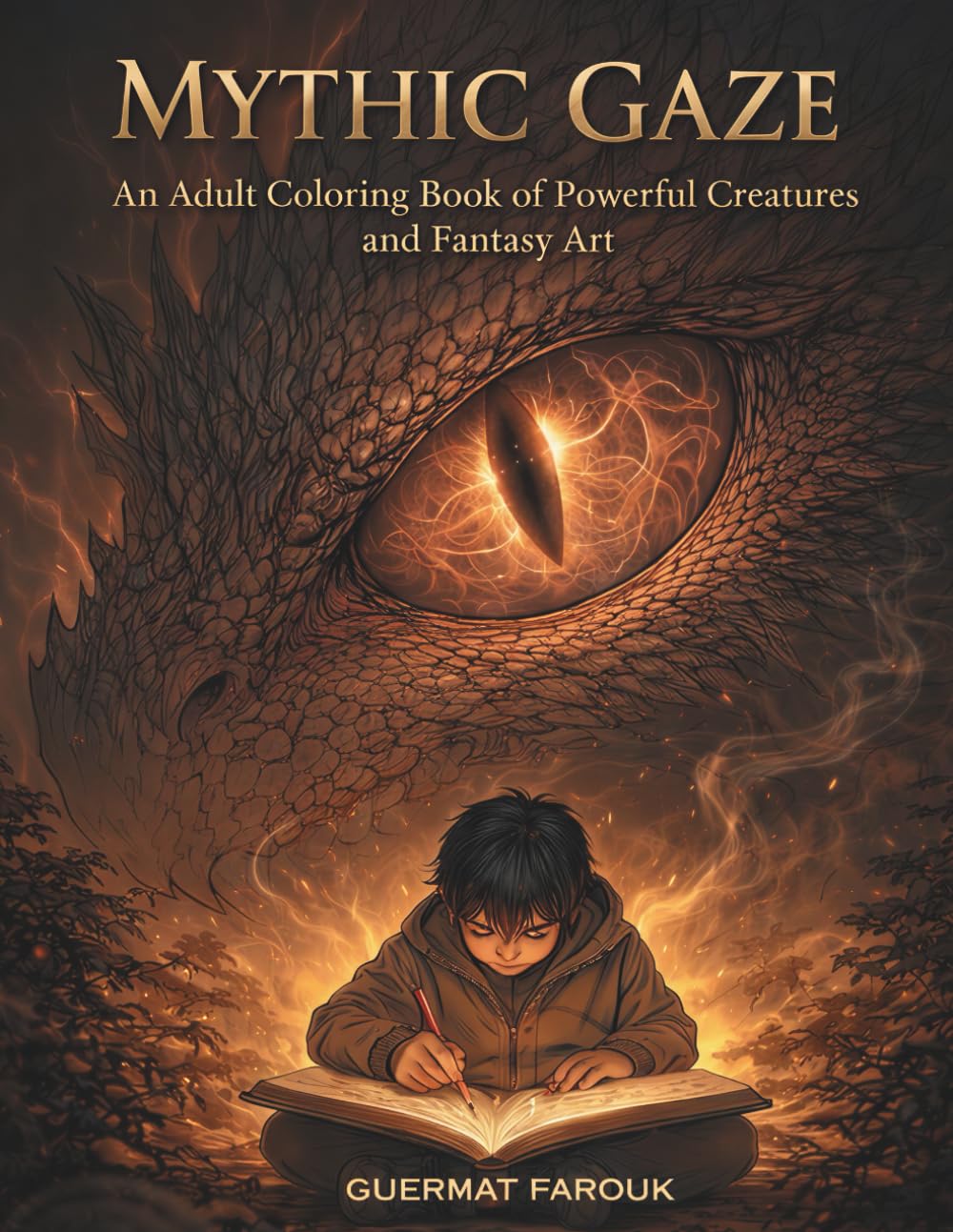 Mythic Gaze: An Adult Coloring Book of Powerful Creatures, Fantasy Art, and Intricate Line Illustrations for Relaxation and Focus