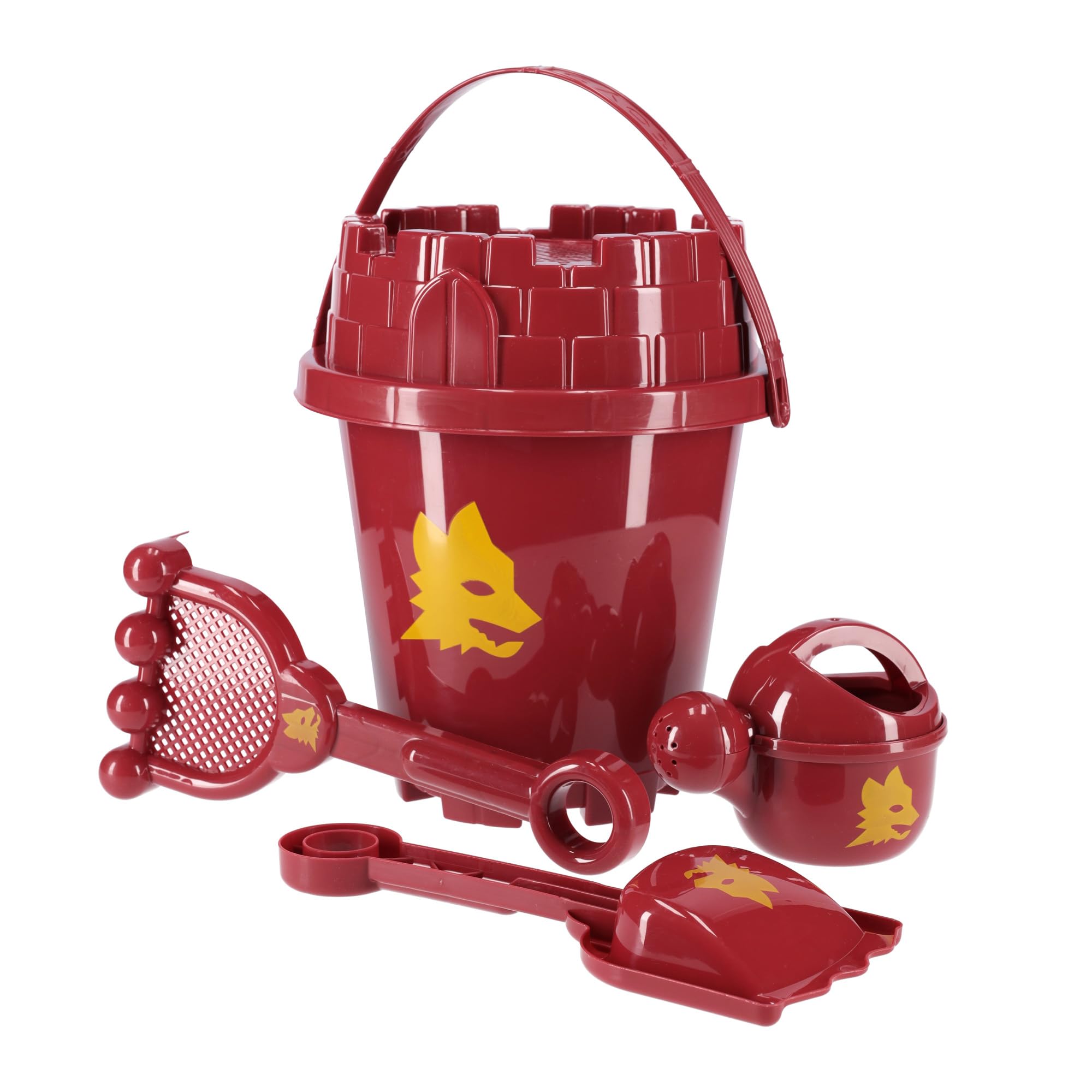 AS Roma ASRBEACHSET, Set Giochi da Spiaggia Unisex Bambino, Rosso, Standard Small