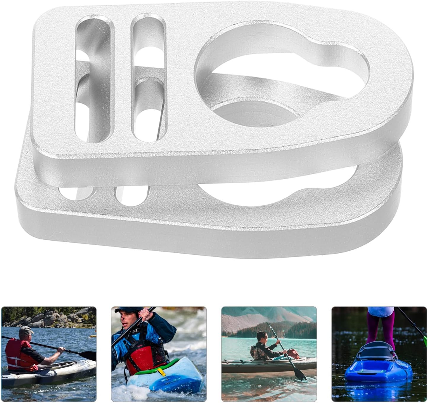 2pcs Aluminum Kayak Seat Clips and Buckles Kayak Replacement Parts Strap Fasteners Mount Hardware for Seat Repair and Secure Canoe Outdoor Water Sports