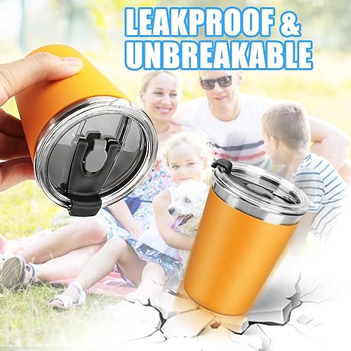 Miniatura 4 de ShineMe Vasos para niños pequeños con pajitas a prueba de derrames, paquete de 12 vasos para niños con popotes de silicona, tapas y fundas