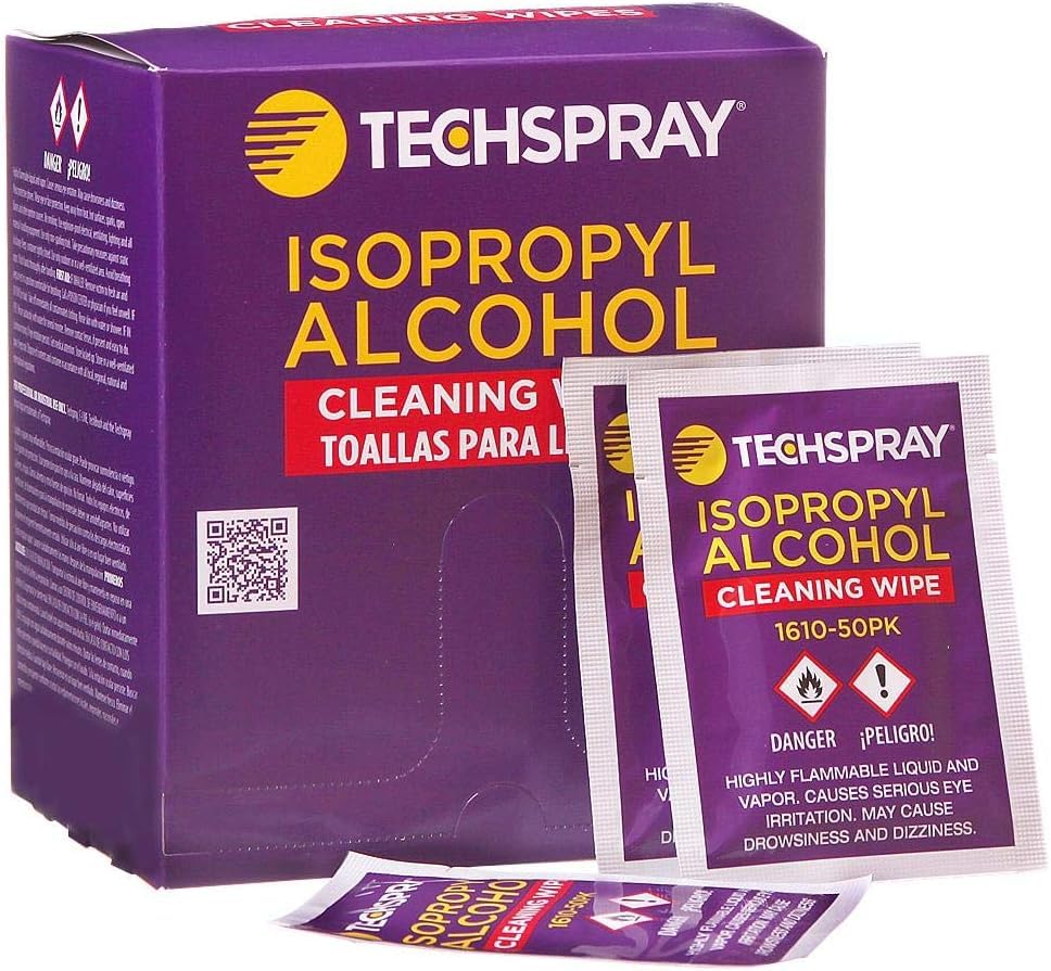 Tech Spray Isopropyl Alcohol (IPA) Wipes - 99.9% Case of 10, 500 wipes