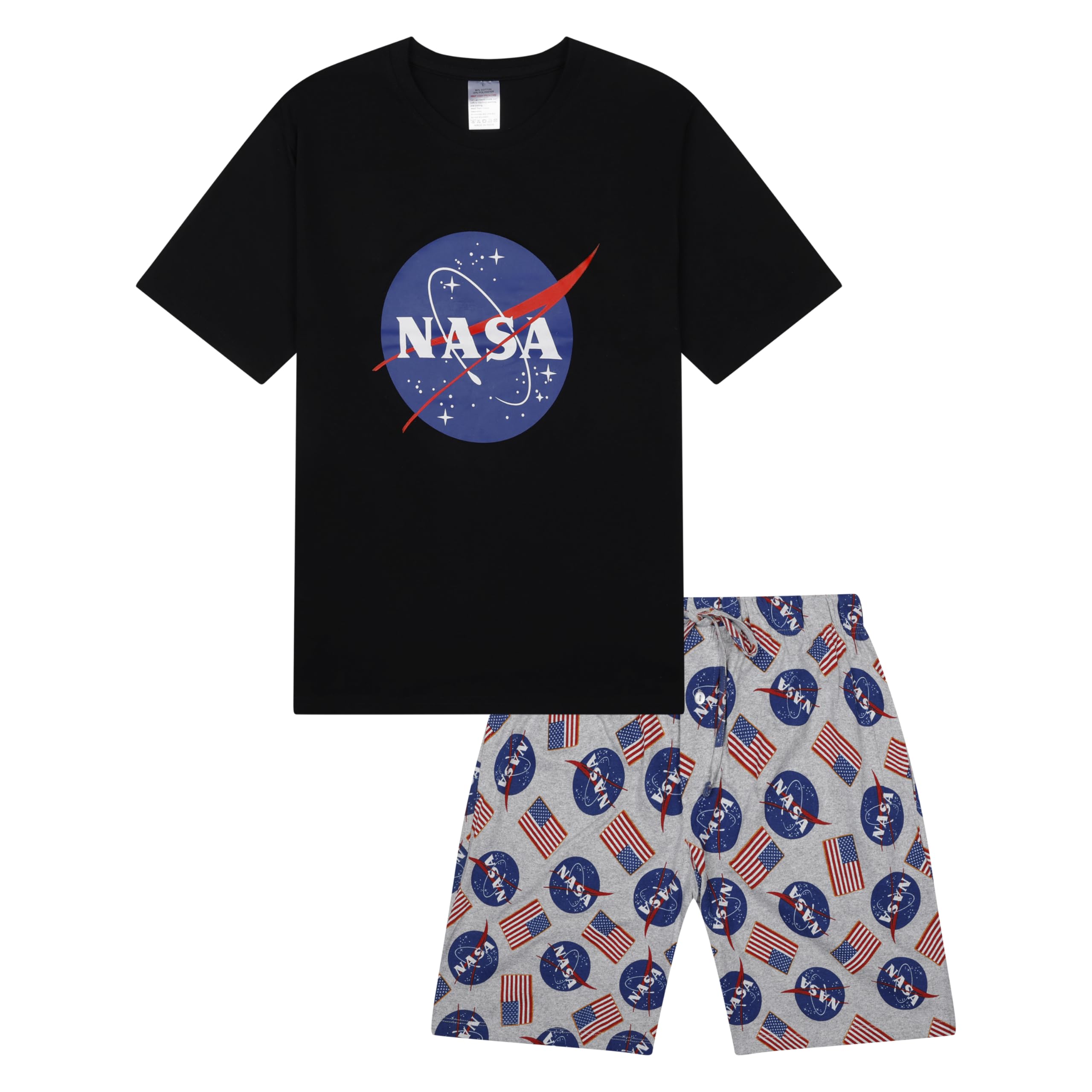 Ex Uk Store Men's Space Explorer Short Pyjama Set Pj Sets Sleep Lounge Wear S To Xl New (Nsa Pj - S)