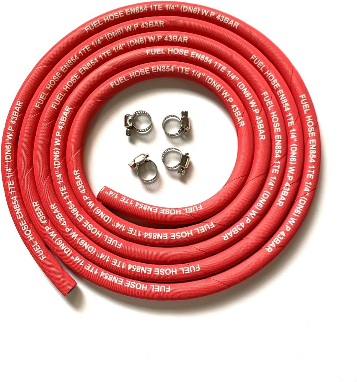 10FT Fuel Line Hose 4AN 6mm 1/4 Inch High Pressure Hose 2