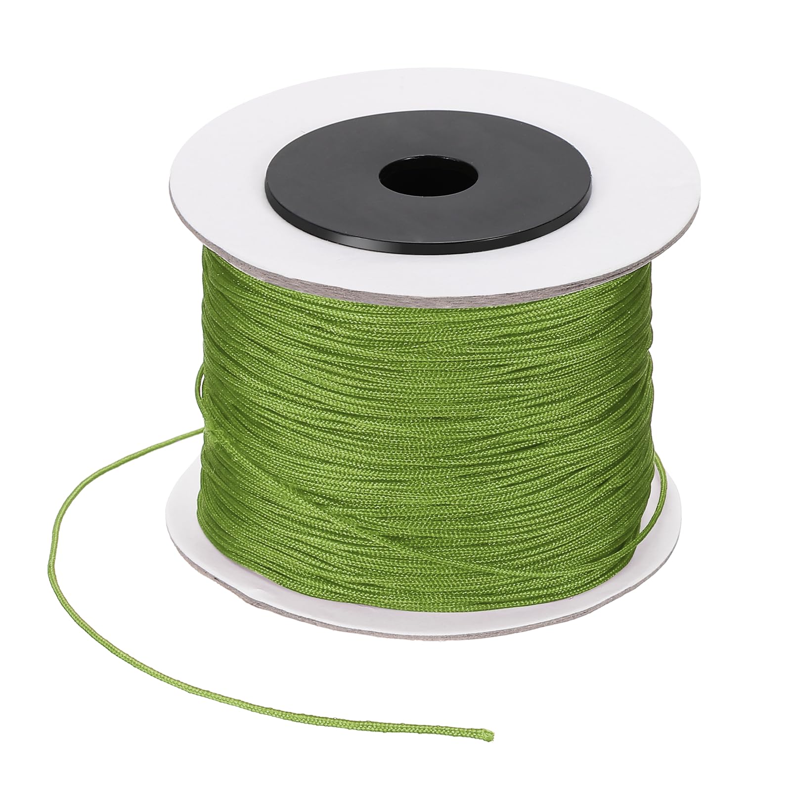 PATIKIL 110 Yard Nylon String for Bracelets, 0.8 mm Nylon Rope Cord Braided Ornament Lanyard Thread Universal Blinds Pull Strings for DIY Craft Bead Bracelet Making, Light Green