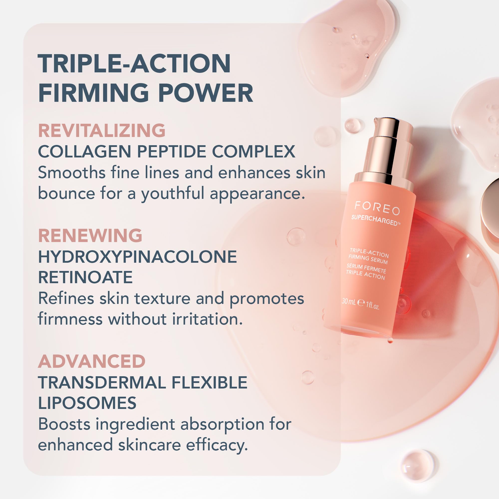 FOREO SUPERCHARGED Triple-Action Firming Serum, Conductive Gel, Anti-aging Face Care, Hyaluronic Acid & Squalane - Image 4