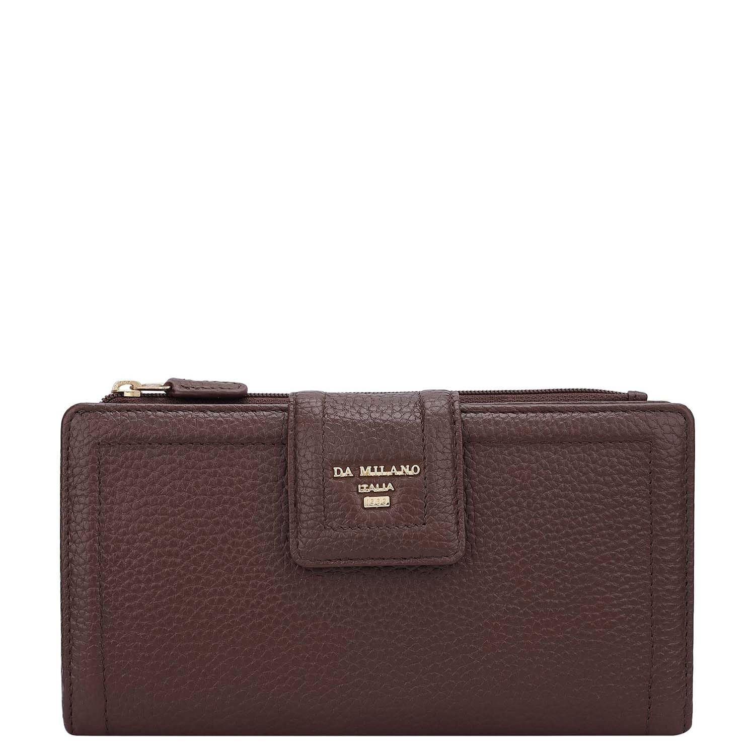 da milano Premium Leather Wallet for Women | Multi Compartment Travel Wallet - Brown (10058OL)-picture-53