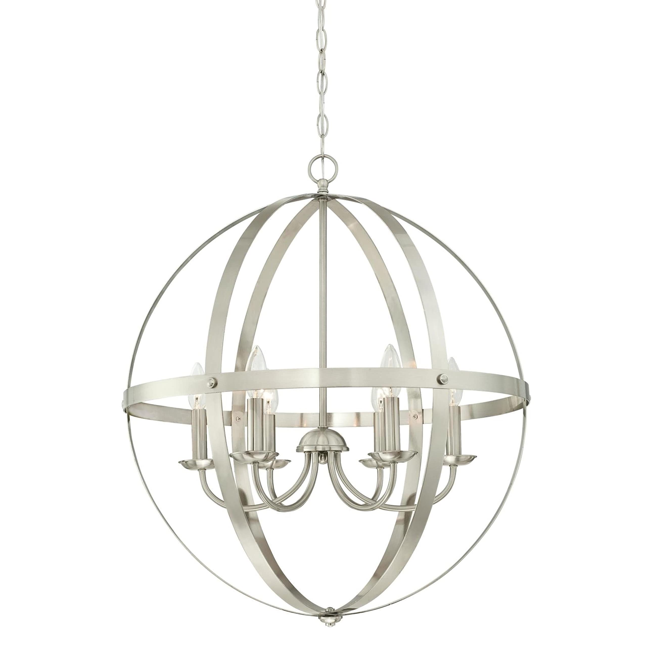 6328300 Stella Mira Six-Light Indoor Chandelier, Brushed Nickel Finish, 6