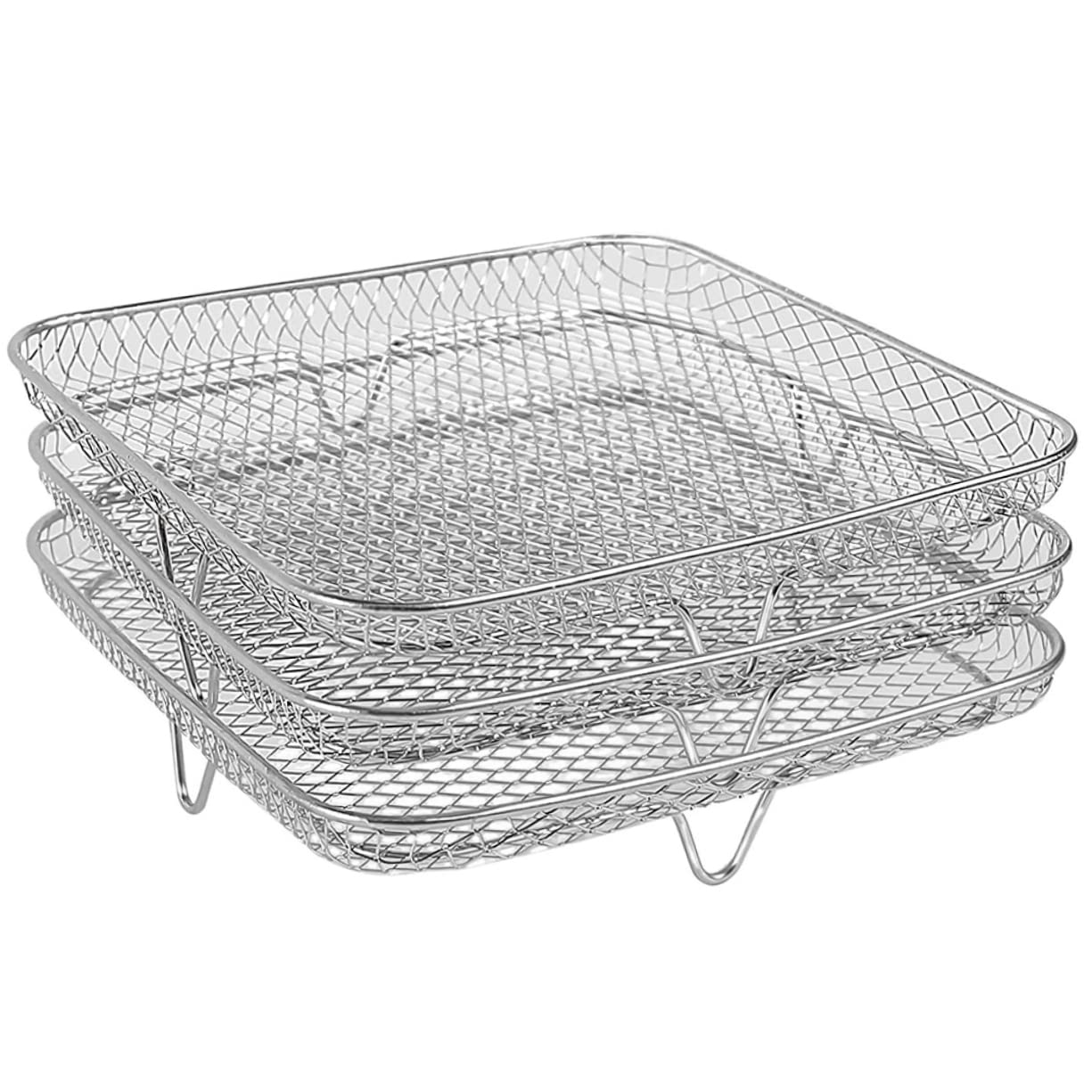 Healeved 3 Pezzi Accessori Per Friggitrice Ad Aria in Acciaio Resistenti Per Barbecue, Forno e Essiccazione Della Carne