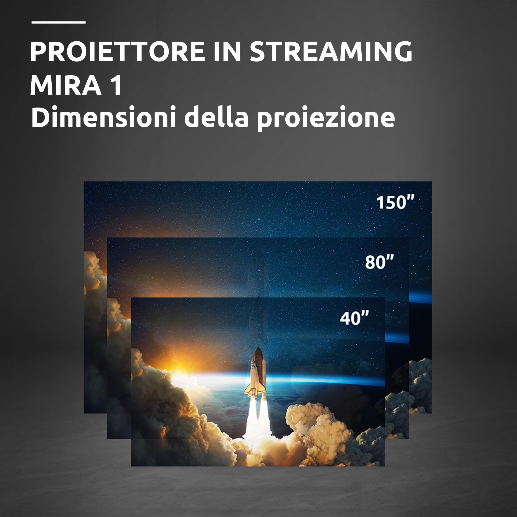 Strong MIRA1 Video Proiettore Smart Ufficiale Google TV 1080P Con Supporto 4K, Auto Focus & Keystone, Wifi Bluetooth Portatile Proiettore Esterno Per Ios/Android/Home Cinema