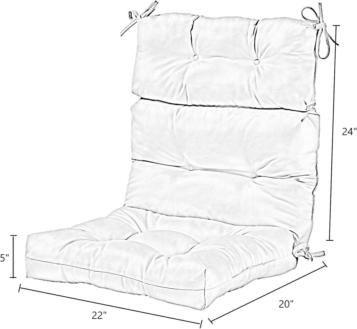 Greendale Home Fashions AZ6809S2-SALSA Fire Outdoor High Back Chair Cushion (Set of 2) : Everything Else
