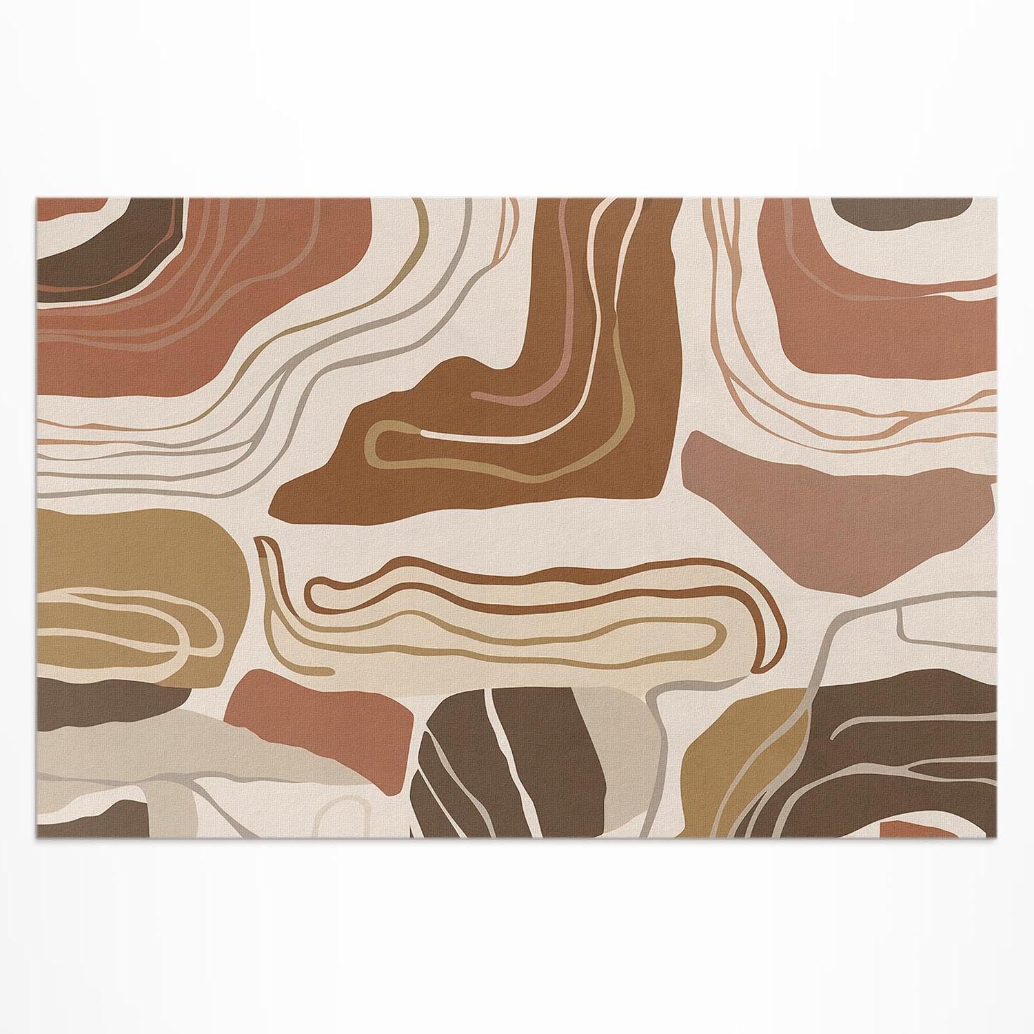 Tapis en vinyle pour terrasse et décoration de balcon extérieur au design moderne pastel 150x225