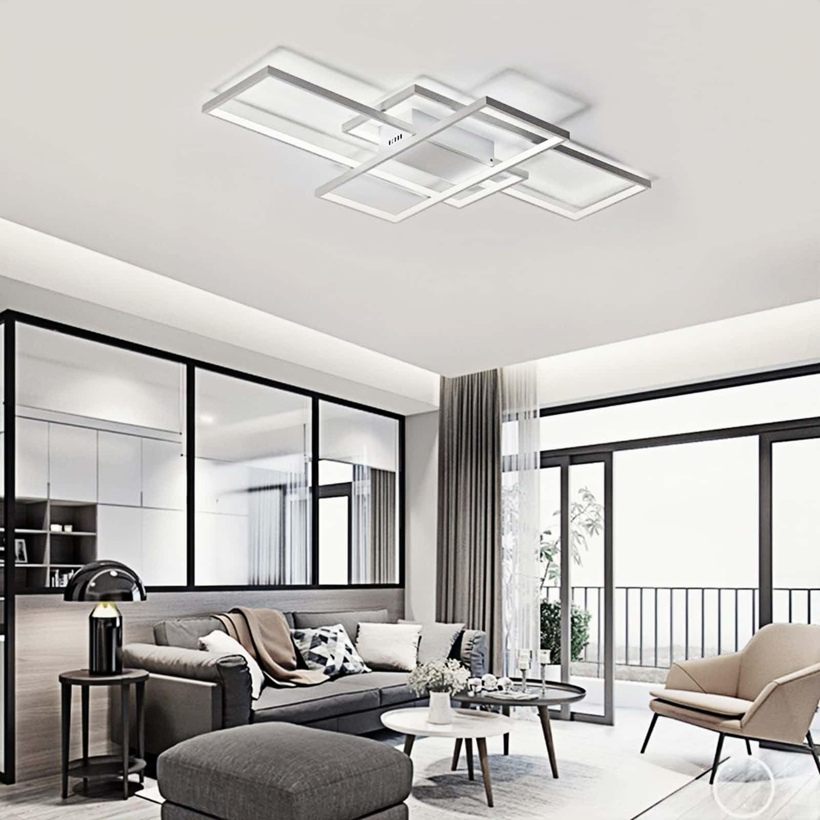 Plafoniera LED Soffitto Moderna Dimmerabile, Lampada da Salotto e Camera da Letto, Luce da Soffitto LED per Cucina, Ufficio e Soggiorno Decorativo