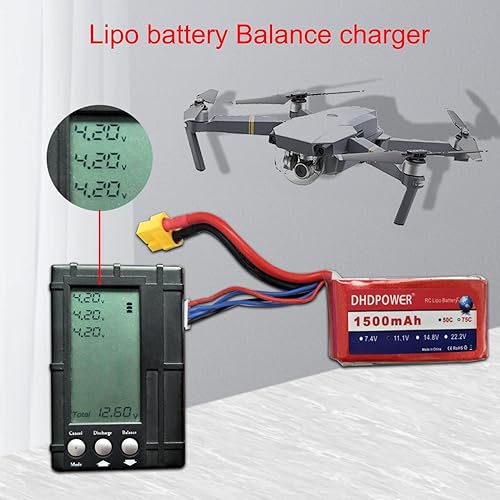 Miniatura 7 de 20W 2A 323B RC Cargador de equilibrio de batería para 2S 3S 7.4v 11.1v LiPo 6.6V 9.9V Life RC Battery Pack y RC Car Drone Truck Helicóptero Airsoft