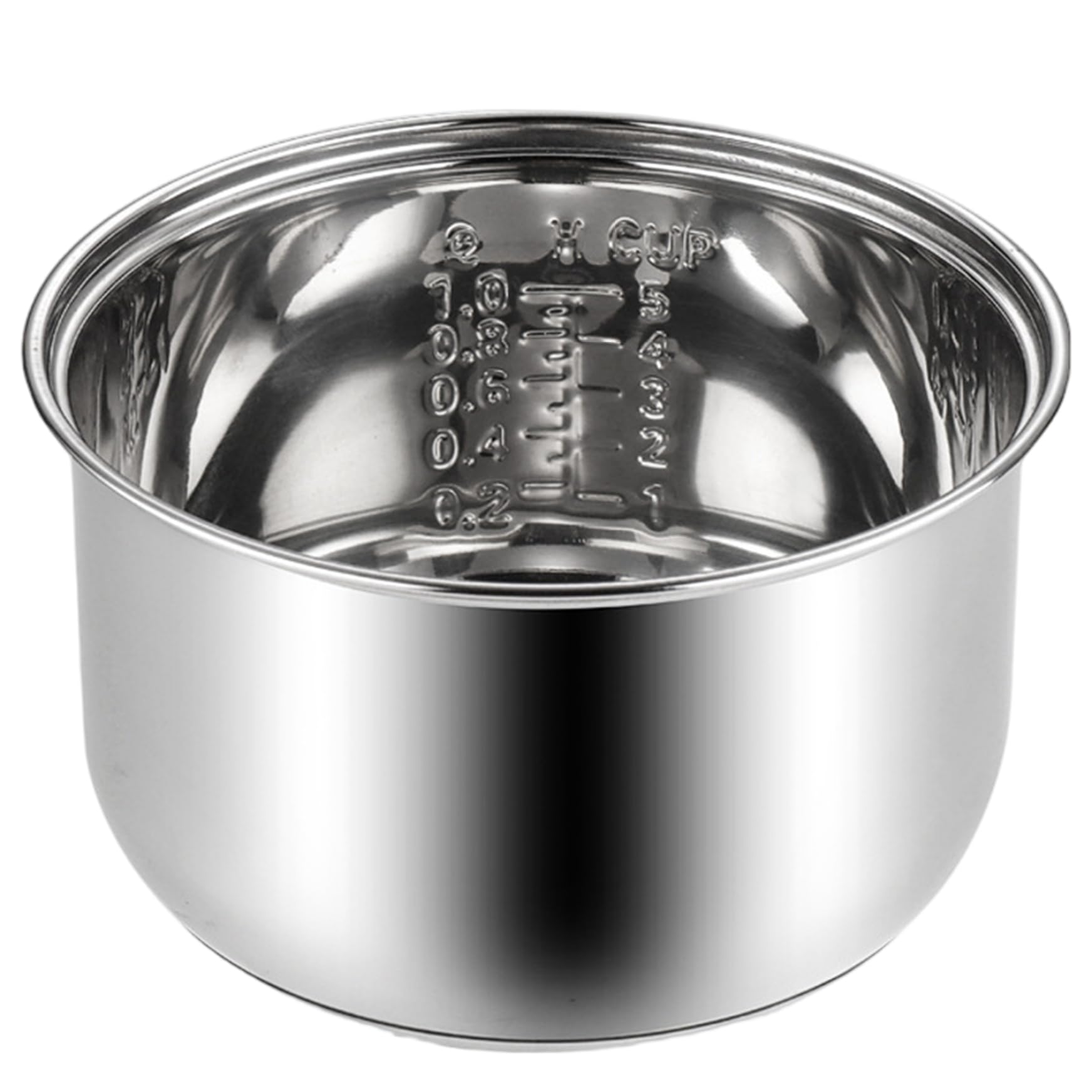 Remplacement de pot de cuiseur à riz, pot intérieur cuiseur à riz, remplacement en acier inoxydable 3L avec conduction d'échelle, lavable au lave-vaisselle épais pour restaurant, intérieur en acie