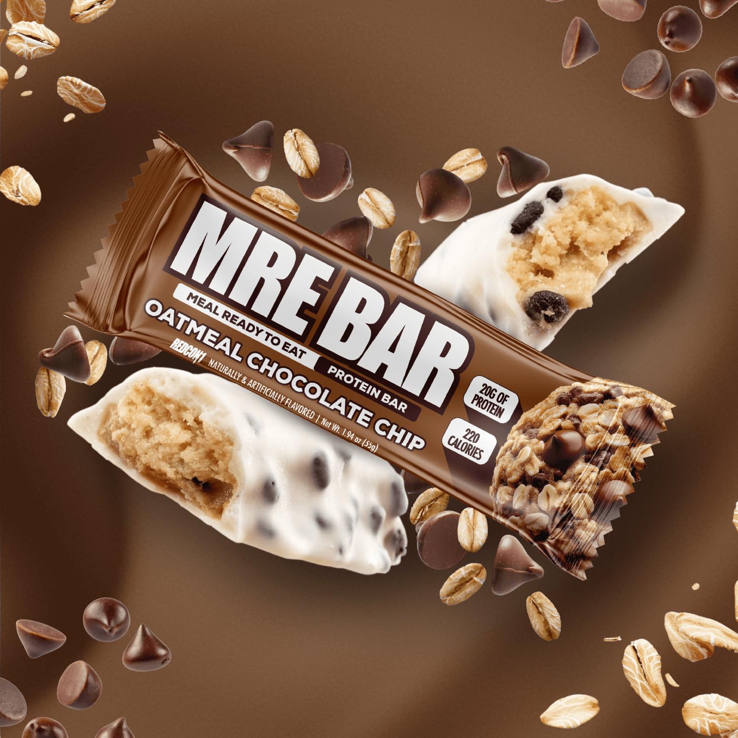 REDCON1 MRE Oatmeal Chocolate Chip Protein Bars - 12 Count Snack Bars for Breakfast or Post-Workout — Amazon image 6