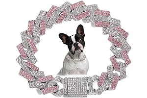 Pink Dog Chain Collar