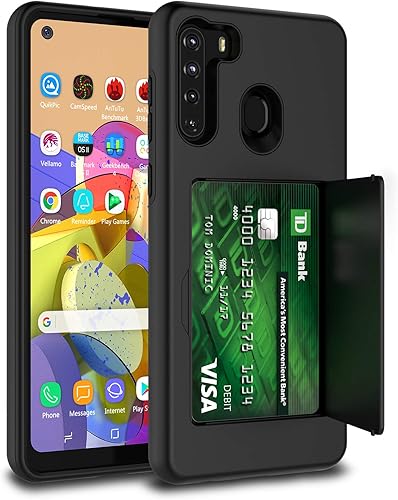 Funda para Samsung Galaxy A21, doble capa híbrida a prueba de golpes, protección contra caídas, cubierta de plástico duro, parachoques de goma,