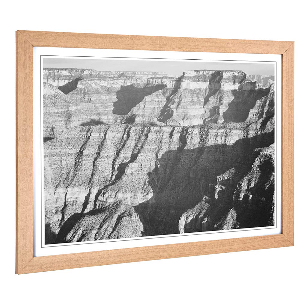 Big Box Art Framed Print of Ansel Adams Grand Canyon North Rim Design | Wall Art Picture | Home Decor for Kitchen, Living Room, Bedroom, Hallway, Oak, A2 / 24.5x18 Inch / 62x45cm