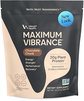 Vibrant Health - Maximum Vibrance Chocolate, All in One Multi-Supplement Advanced Daily Futurefood, 15 servings