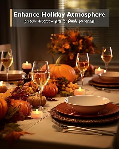 Miniatura 7 de Velas LED con control remoto y temporizador, 12 velas de té sin llama, funcionan con pilas, velas de té de control remoto con temporizador de 68 H