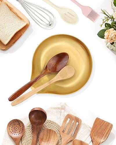 Miniatura 17 de Soporte de cuchara de acero inoxidable, soporte para cucharón de espátula, soporte para cuchara de utensilios de acero inoxidable, acabado 1.#Plata